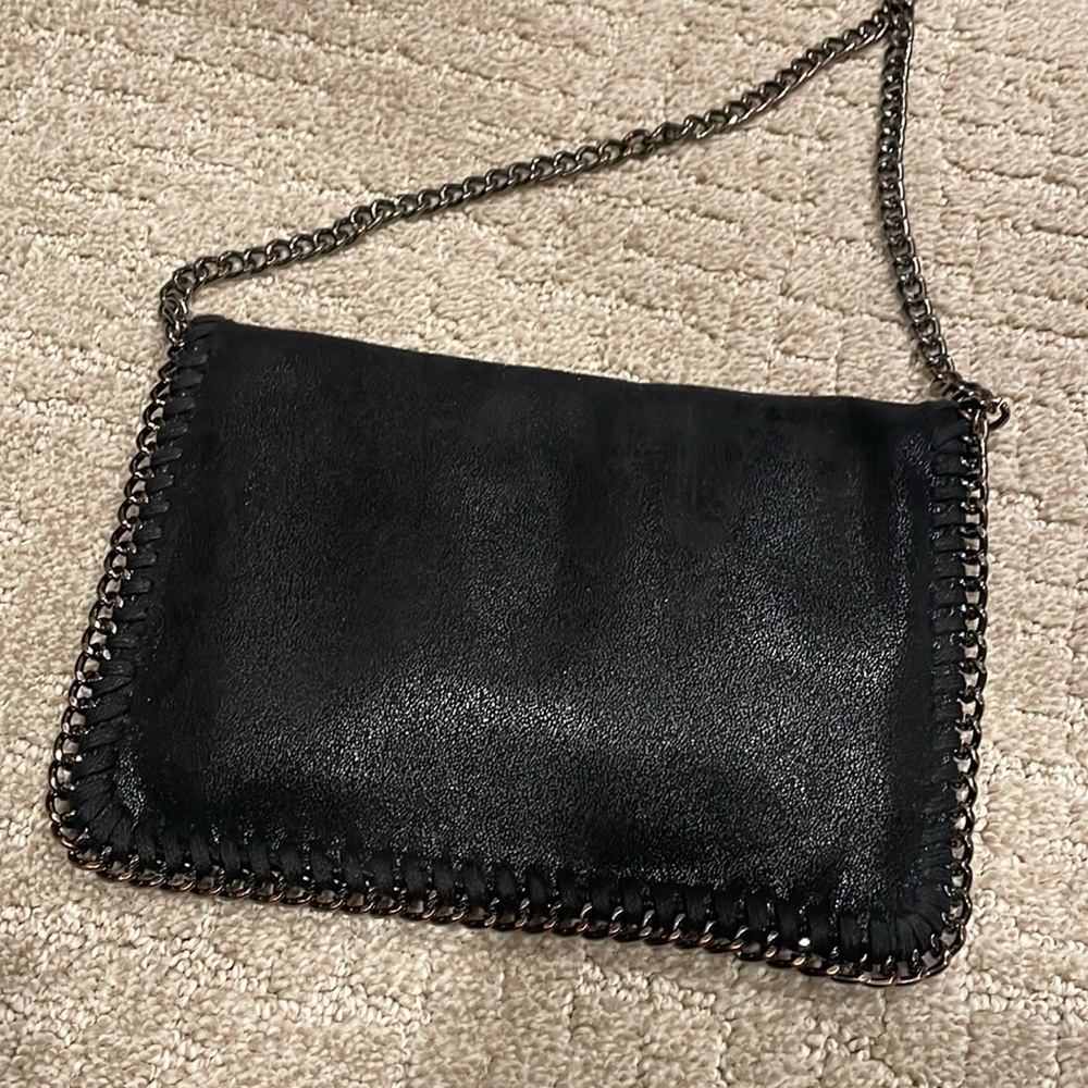 Stella McCartney Black Chain vegan Crossbody Bag - Picture 7 of 8